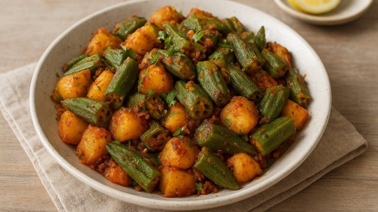 Okra & Potato Dry-Fry