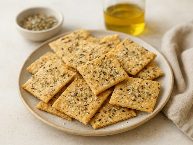 Olive Oil Flatbread Crackers