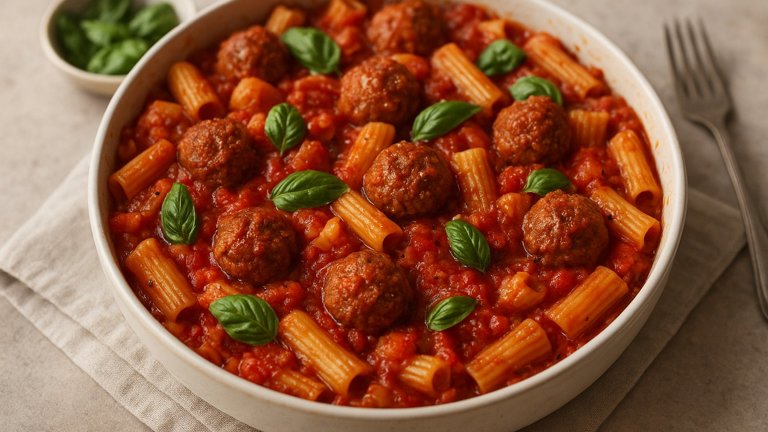 One-Pan Spicy Meatball BAKE