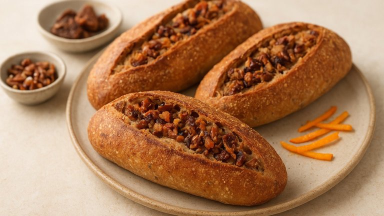 Orange, Pecan, And Fig Sourdough Batards
