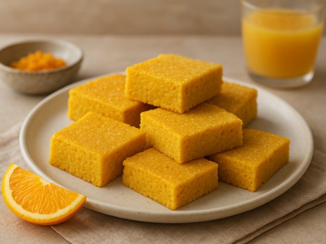 Orange-Turmeric Squares