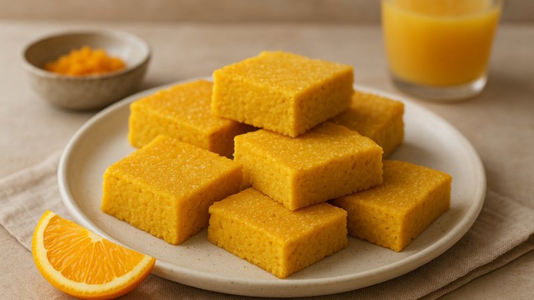 Orange-Turmeric Squares