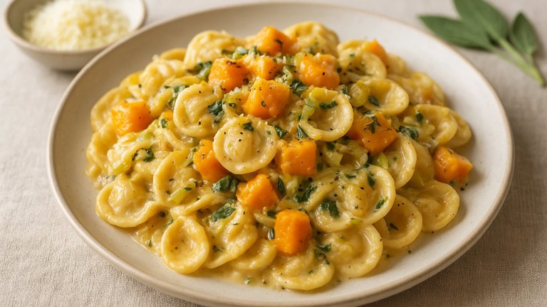 ORECCHIETTE: with Butternut Squash, Leeks, and Sage