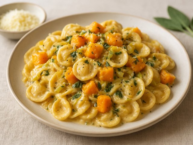 Orecchiette: With Butternut Squash, Leeks, And Sage