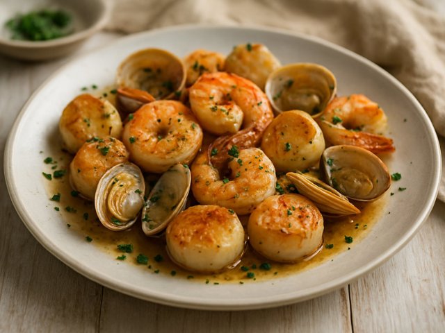 Pan-Fried Shellfish