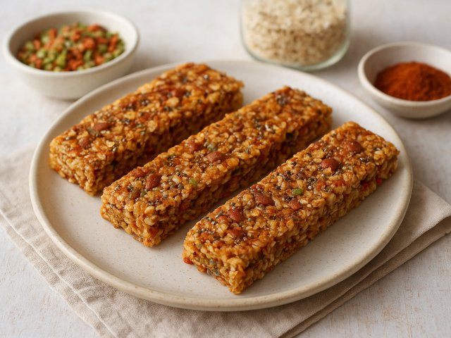 Paprika Parmesan Granola Bars