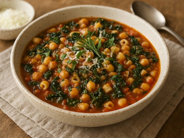 Pasta E Ceci: (Italian Pasta And Chickpea Stew)
