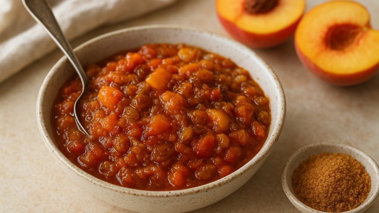 Peach And Saffron Chutney