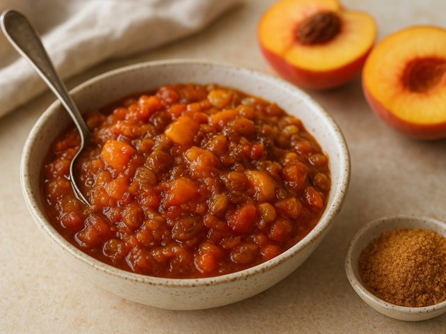 Peach And Saffron Chutney