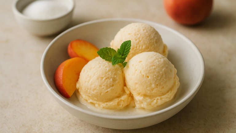 Peach, Apricot, Or Nectarine Ice Cream