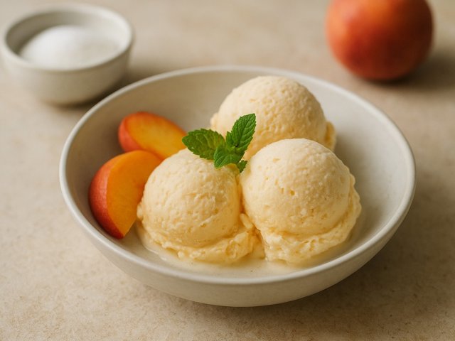 Peach, Apricot, Or Nectarine Ice Cream