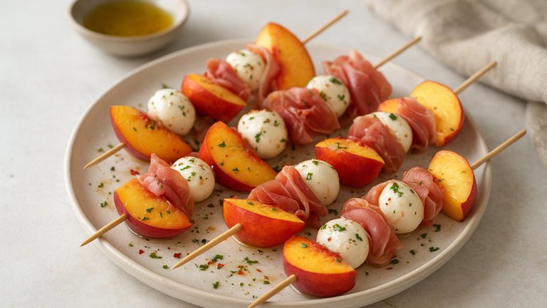 Peach & Prosciutto Skewers