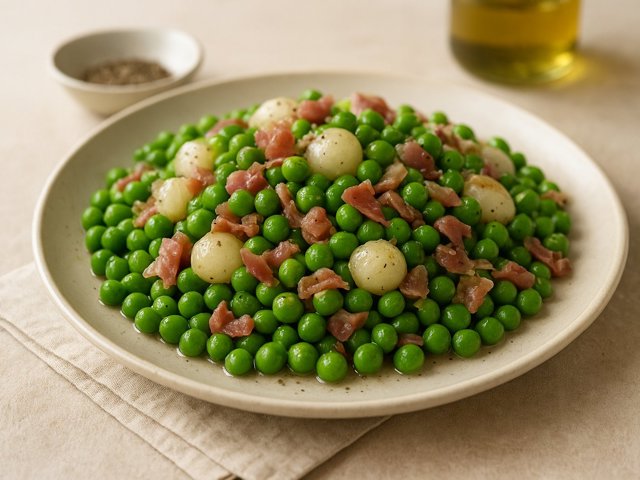 Peas With Prosciutto And Onions