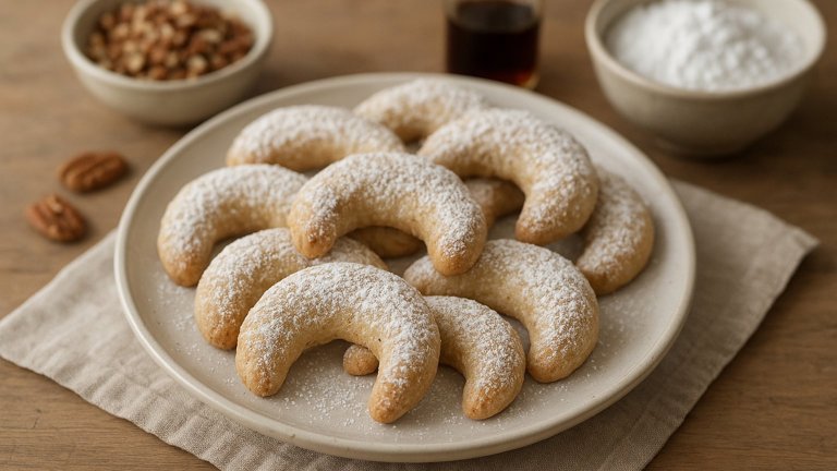 Pecan Crescent Cookies