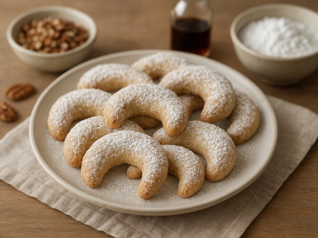 Pecan Crescent Cookies