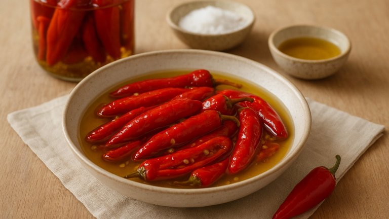 Pepperoncini Sott’olio (Calabrian-Style Chiles)