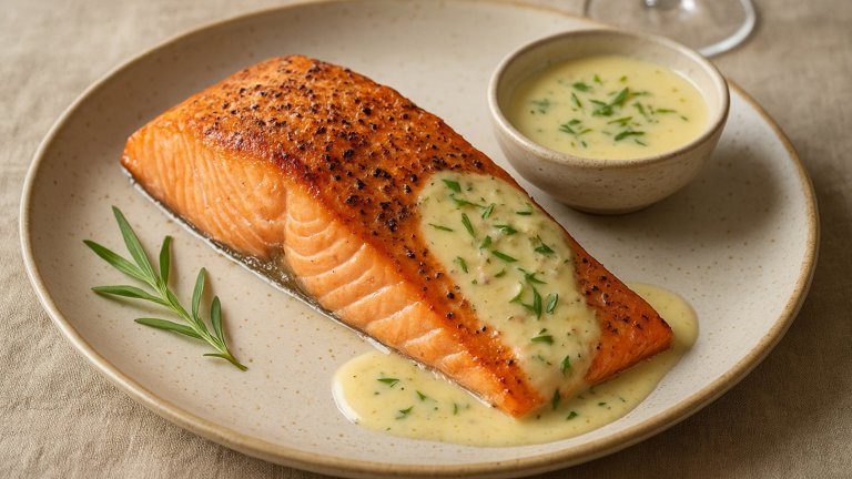 Perfect Smoked Salmon Fillet WITH Beurre Blanc