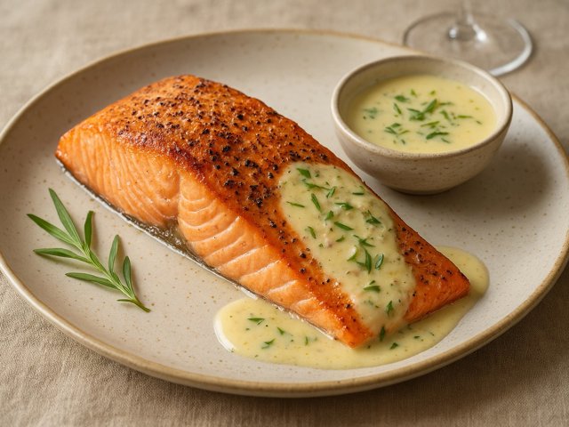 Perfect Smoked Salmon Fillet WITH Beurre Blanc