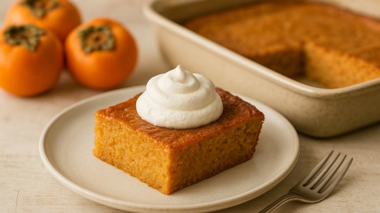 Persimmon Buttermilk Pudding