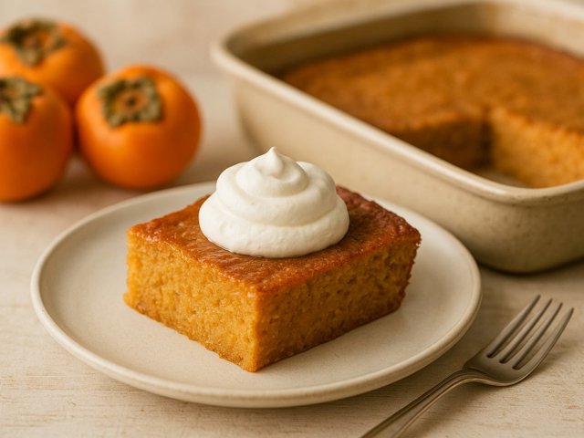 Persimmon Buttermilk Pudding