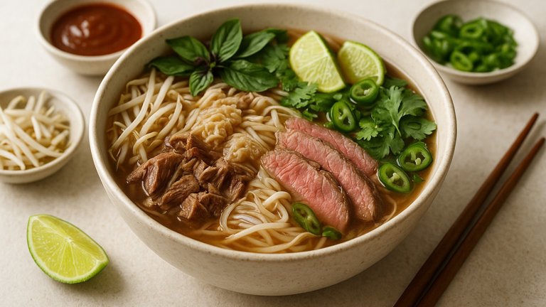 Pho Bo (Vietnamese Beef Noodle Soup)