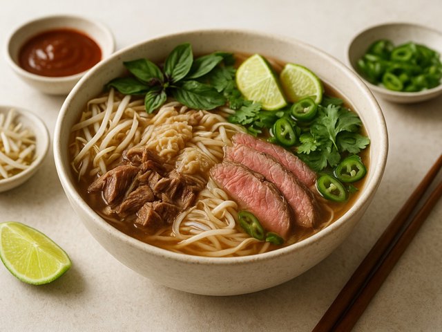 Pho Bo (Vietnamese Beef Noodle Soup)