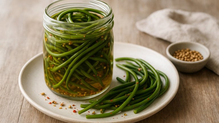 Pickled Garlic Scapes