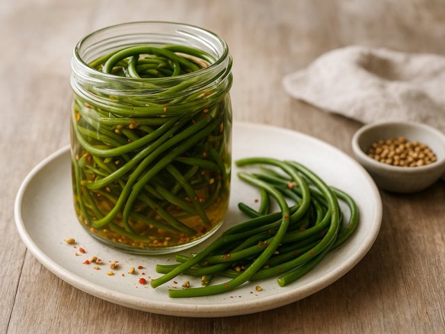 Pickled Garlic Scapes