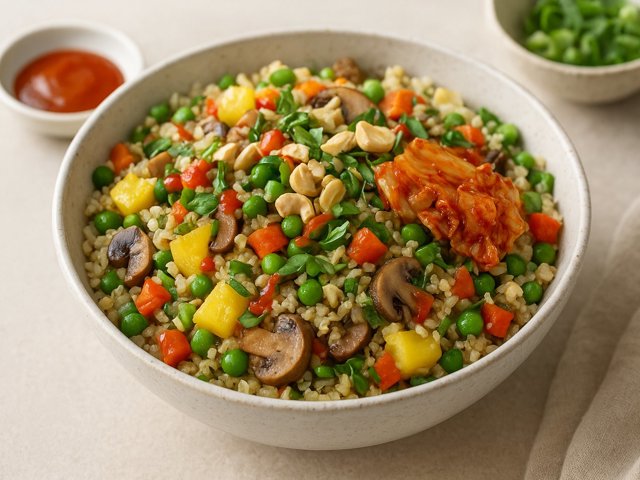 Pineapple Fried Cauliflower Rice Bowl