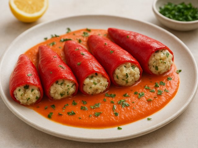 Piquillo Peppers Stuffed With SALT COD Brandade
