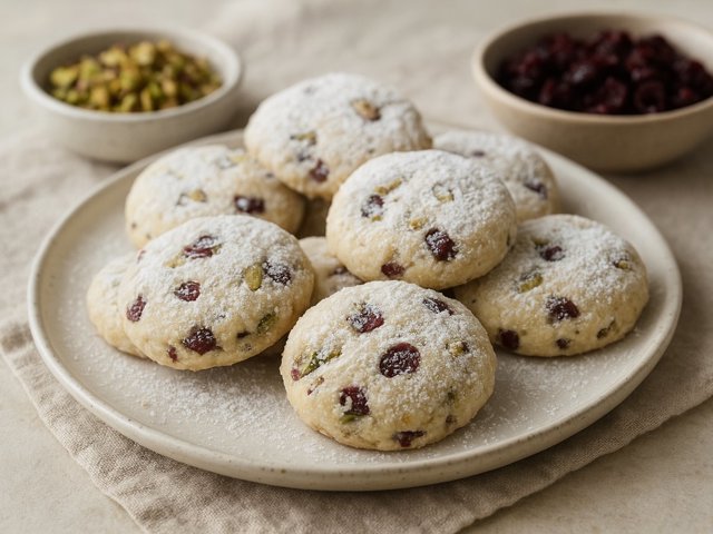 Pistachio & Cherry Polvorones
