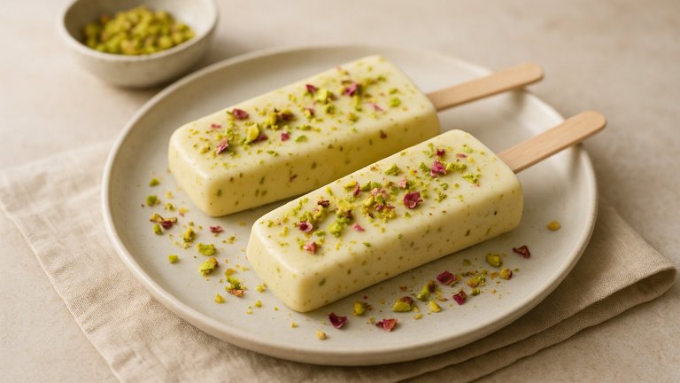 Pistachio And Rose Water Kulfi