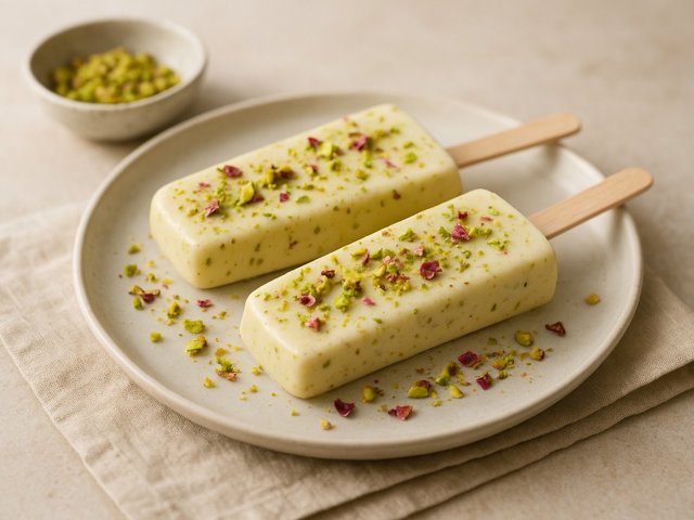 Pistachio And Rose Water Kulfi