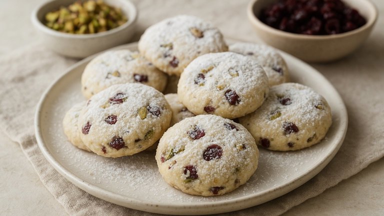 Pistachio & Cherry Polvorones