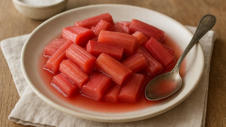 Poached Rhubarb