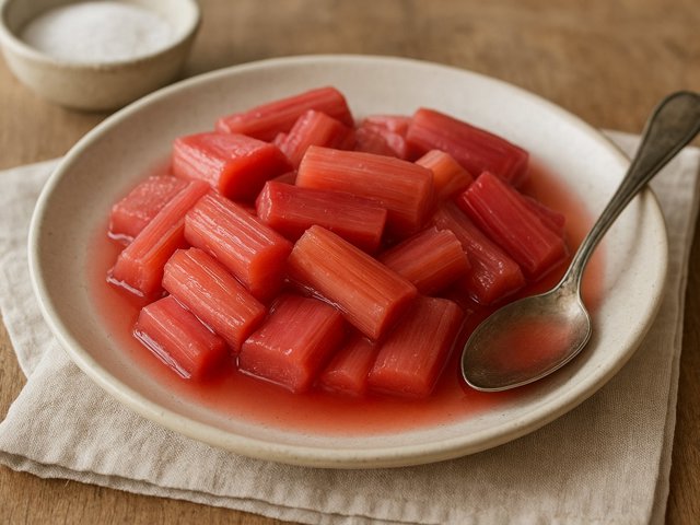 Poached Rhubarb