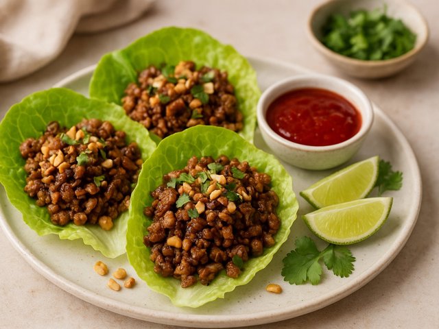 Pork And Mushroom Lettuce Wraps