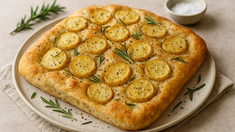 Potato, Rosemary And Cracked Pepper Focaccia
