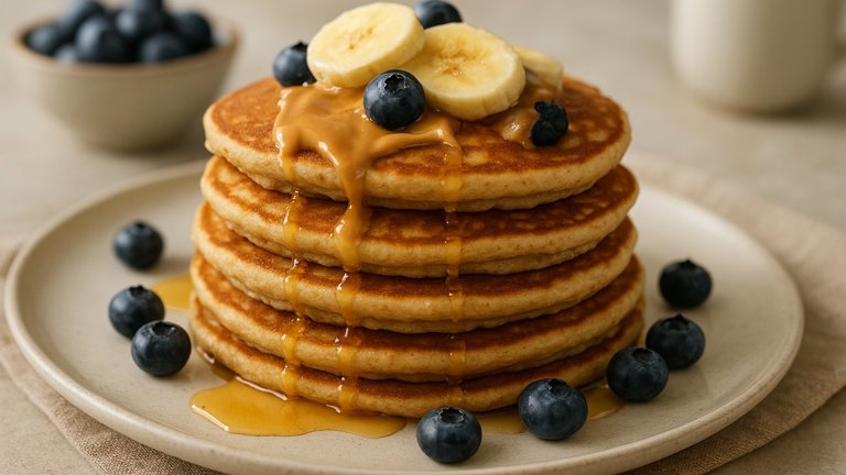Power Breakfast — Banana Power Protein Pancake Stack