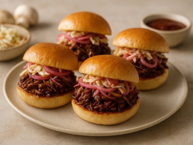 Pulled Mushroom Sliders