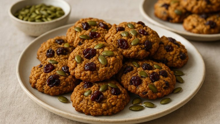 Pumpkin-Cherry Breakfast Cookies