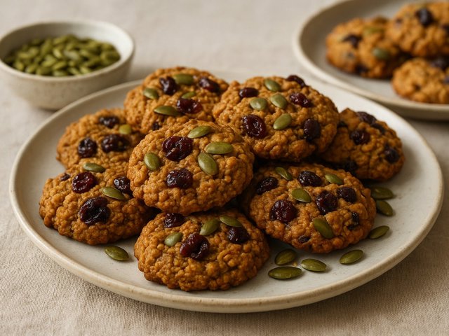 Pumpkin-Cherry Breakfast Cookies