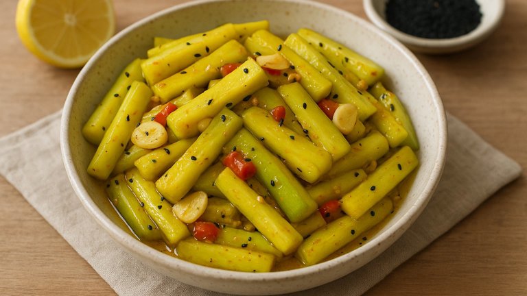 Quick Pickled Courgettes