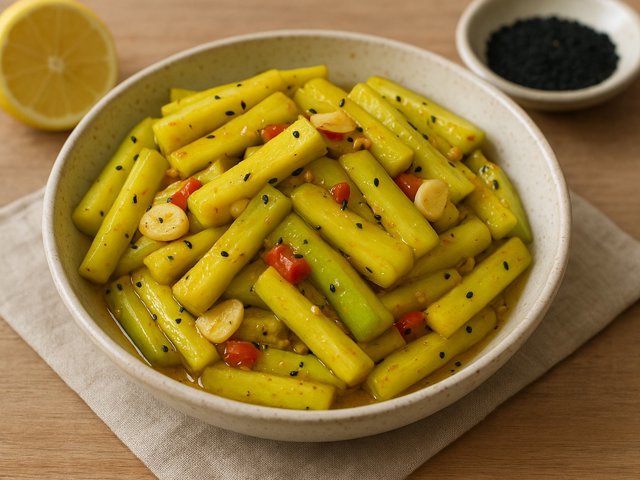 Quick Pickled Courgettes