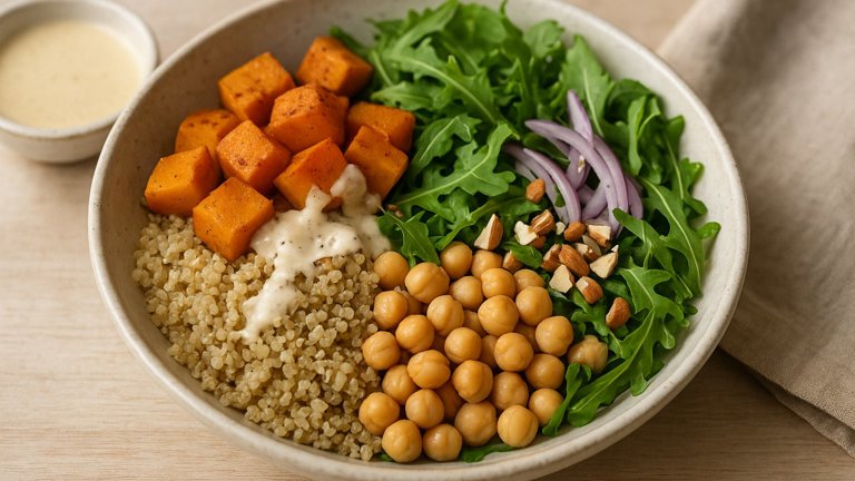 Quinoa & Pumpkin Bowl With Lemon-Tahini Dressing