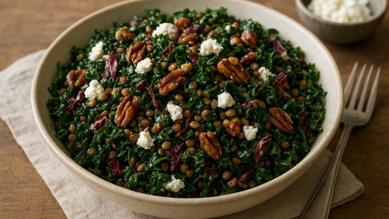 Rachel’s Kale And Lentil Salad