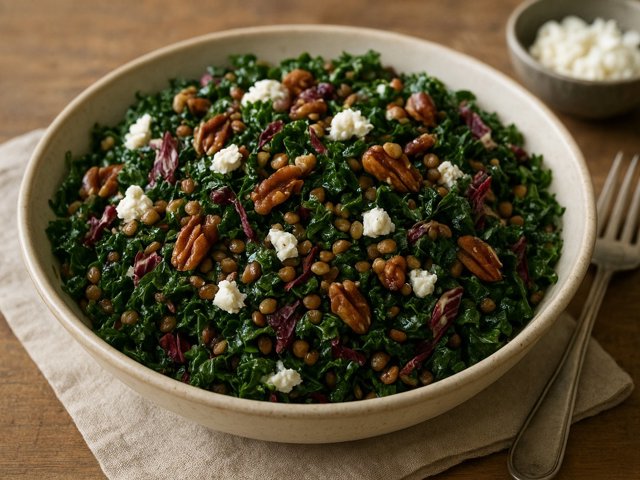 Rachel’s Kale And Lentil Salad