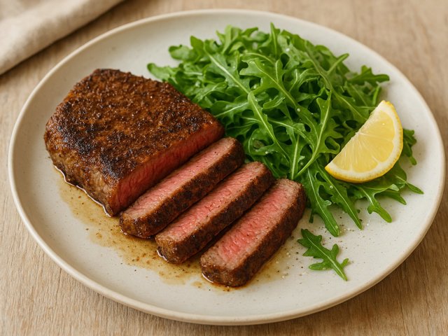 Rare Spice-Rubbed Steak