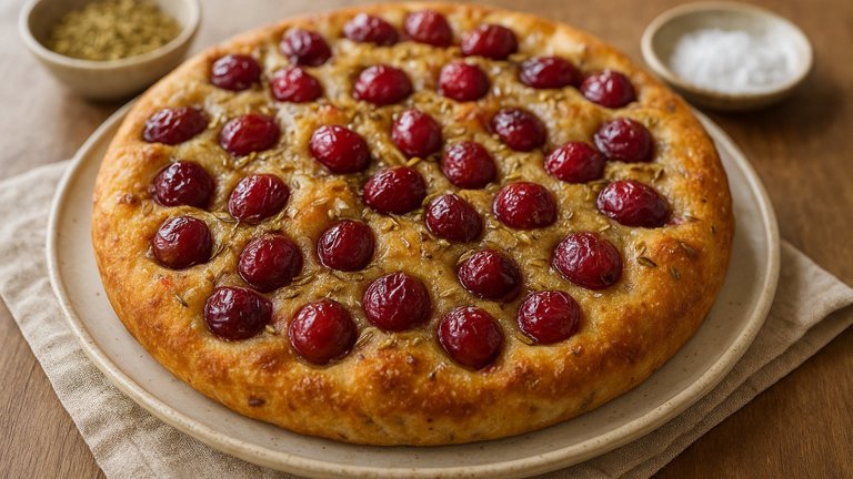 Red Grape And Fennel Seed Schiacciata