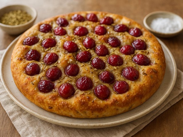 Red Grape And Fennel Seed Schiacciata
